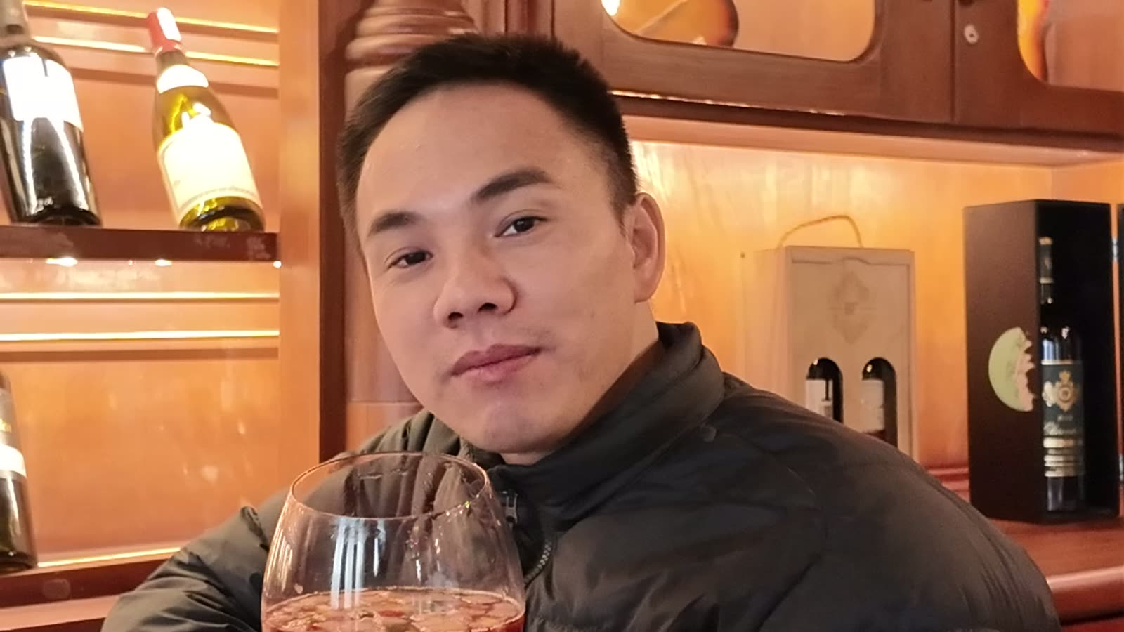 Inside the wine cellar at Ba Na Hills, with bottles on the shelves and warm lighting