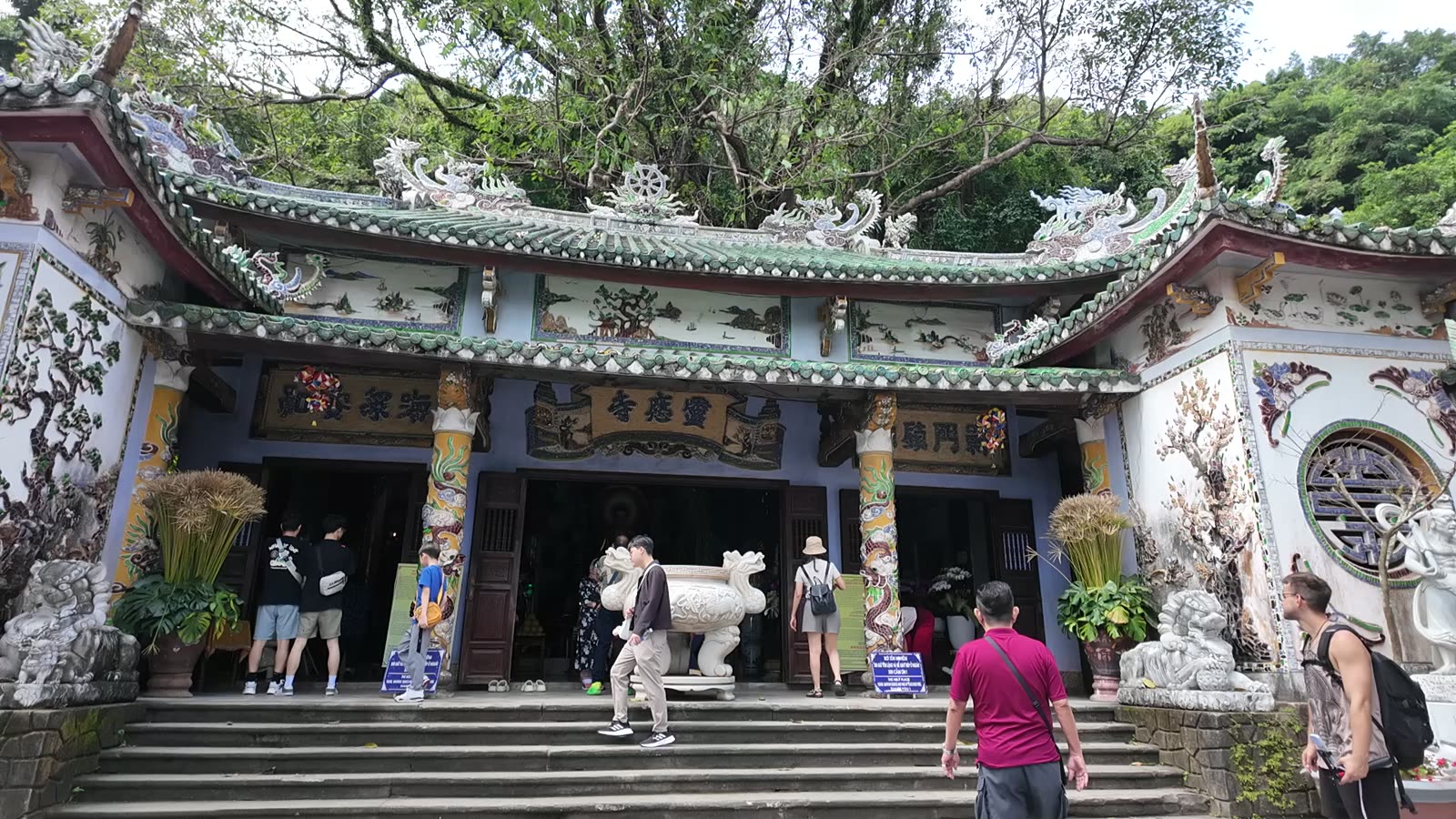 Tam Thai Pagoda on Thuy Son at the Marble Mountains, reached by the stone staircase from the main gate